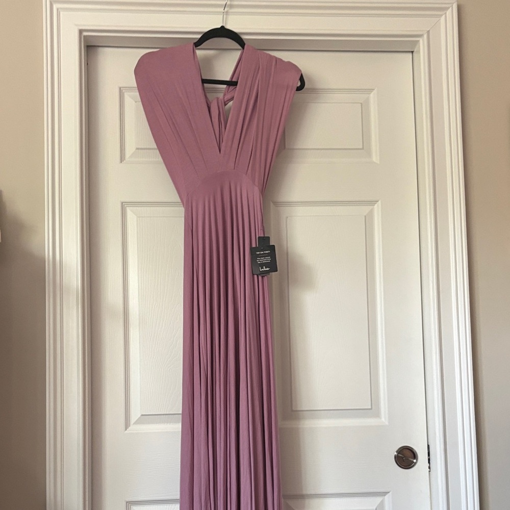Mauve Wrap-Style Maxi Dress XS - Lulus